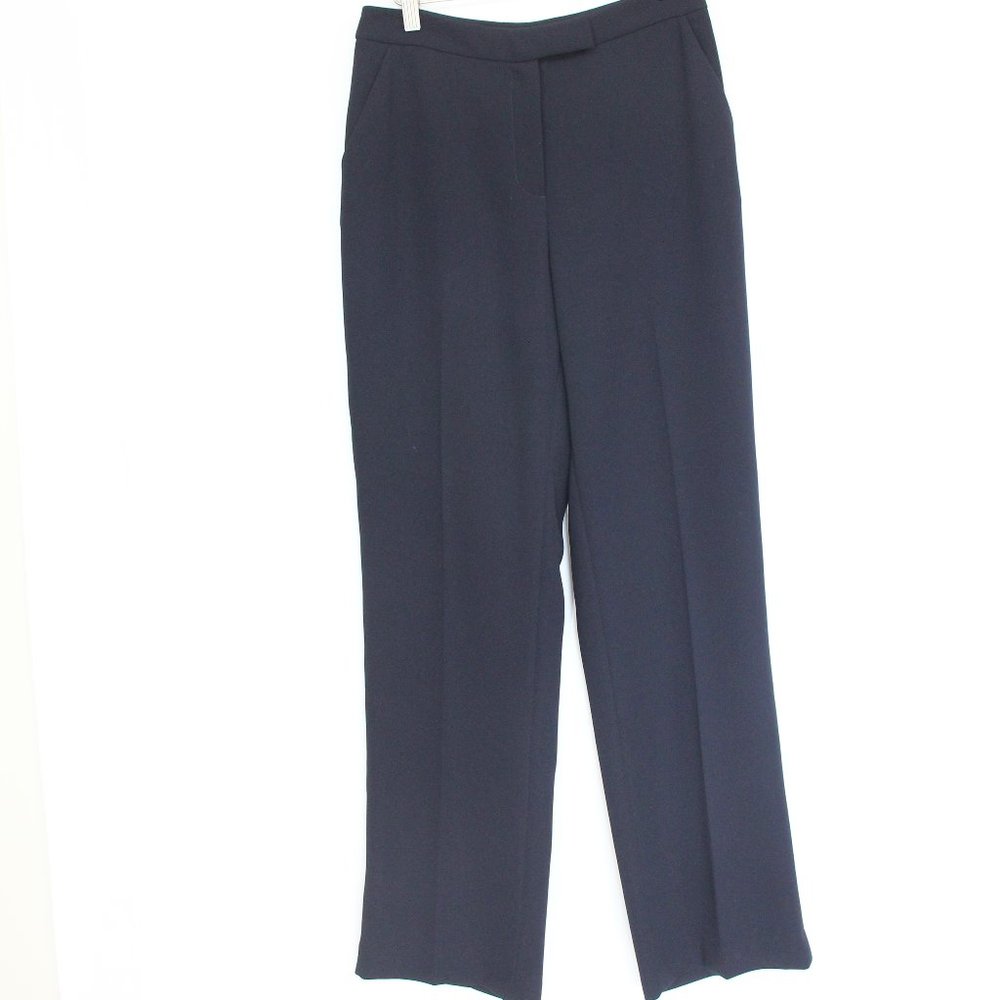 Hobbs High Rise Straight Leg Trouser sz 4 Women Pants Blue Catherine